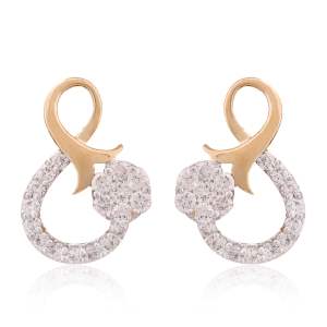 Designer Earrings with Certified Diamonds in 18k Yellow Gold - ER0633P